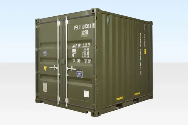 10ft Green Shipping Container – New One Trip RAL 6007