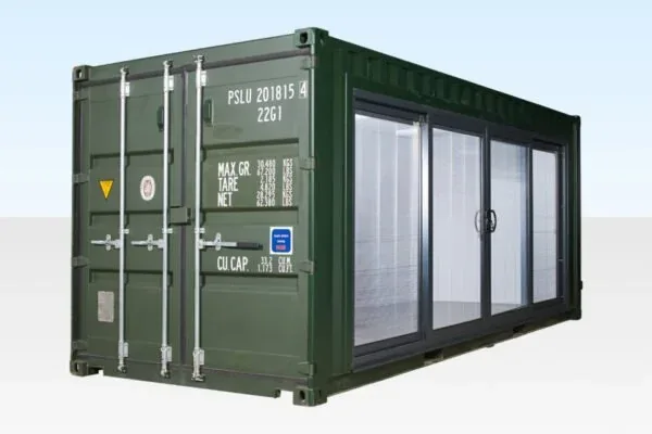 20ft New Container Home Office – One Trip – Green
