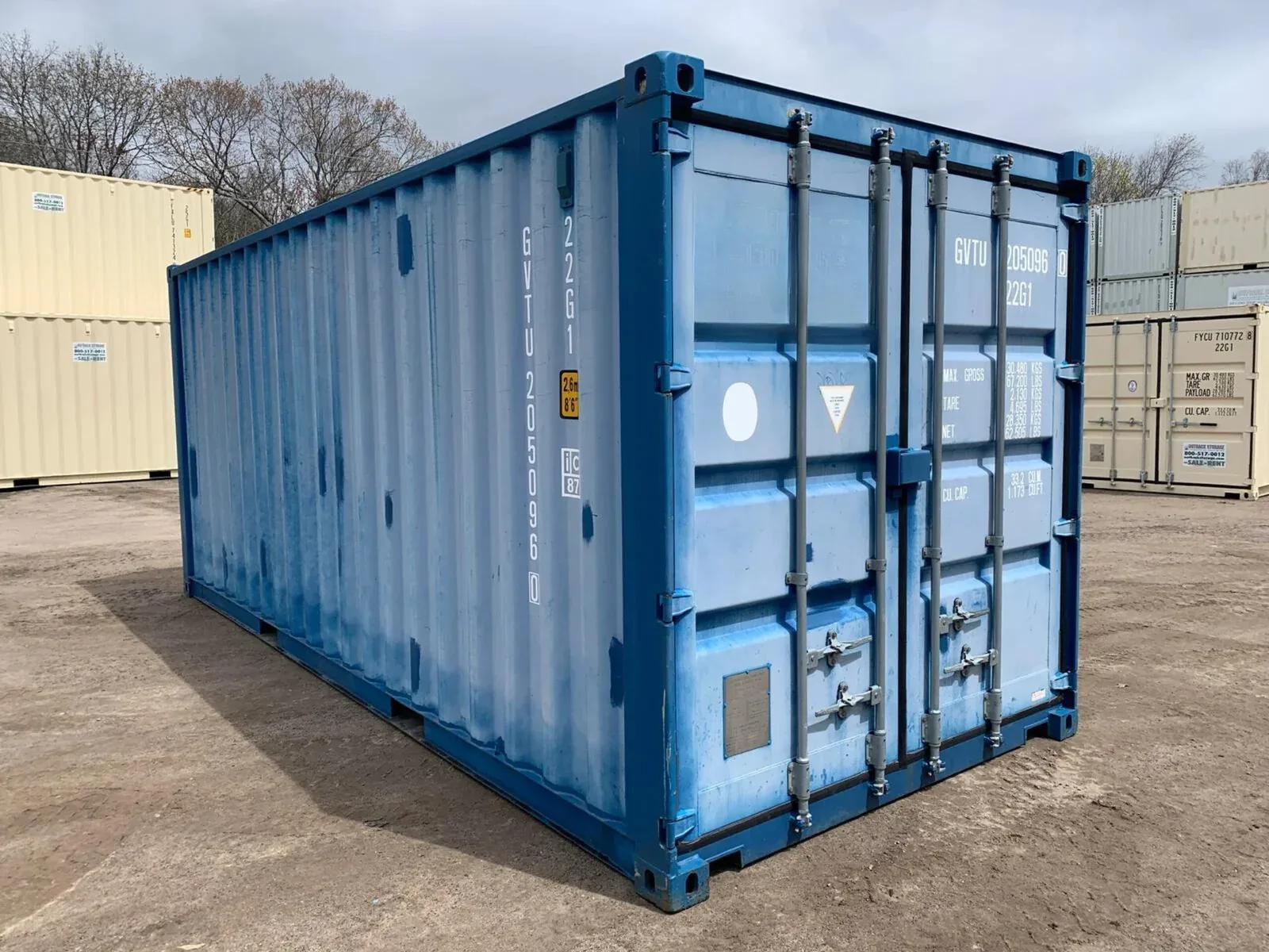 20ft Used Shipping Container – Blue – Wind & Watertight
