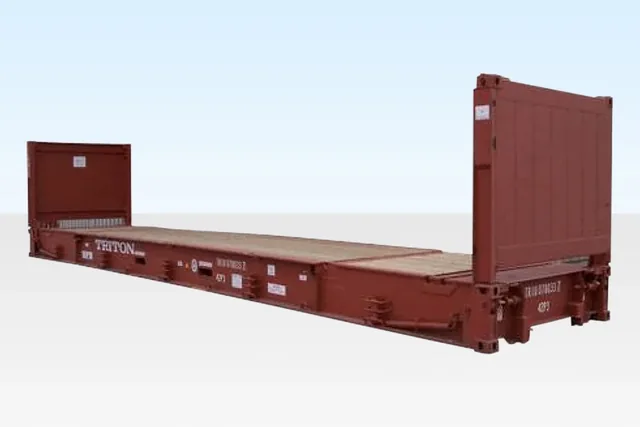40ft x 8ft Used Shipping Container Flat Rack