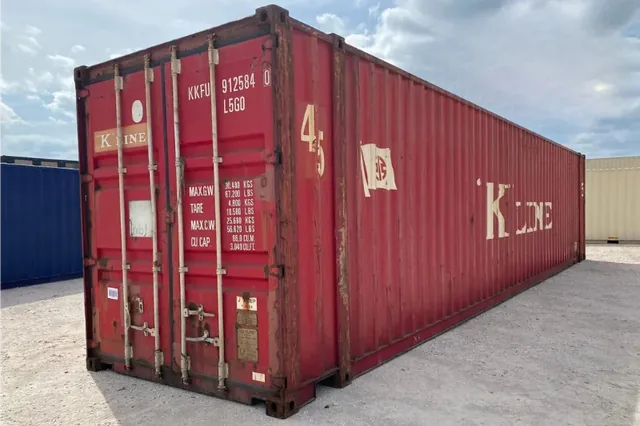 45ft Used High Cube Wind and Watertight Shipping Container – Red