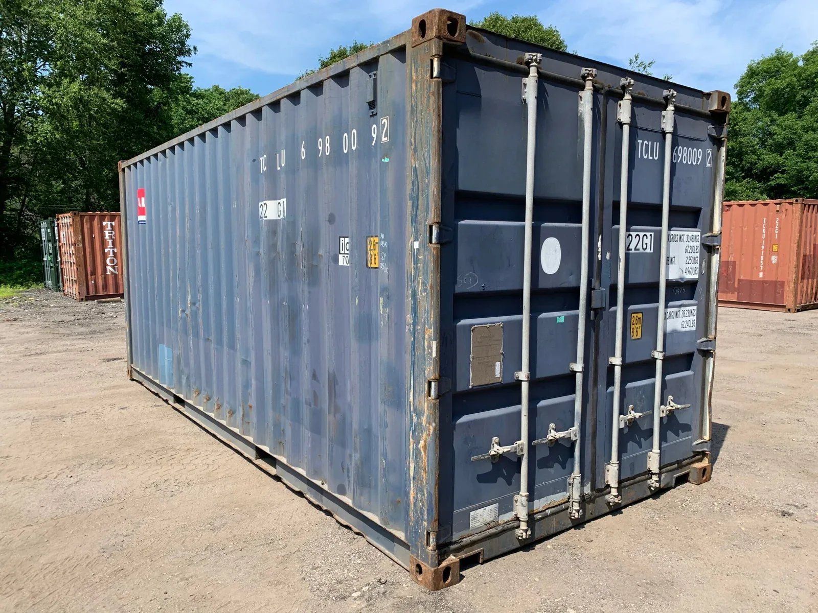 Blue 20ft Used Shipping Container – Wind & Watertight
