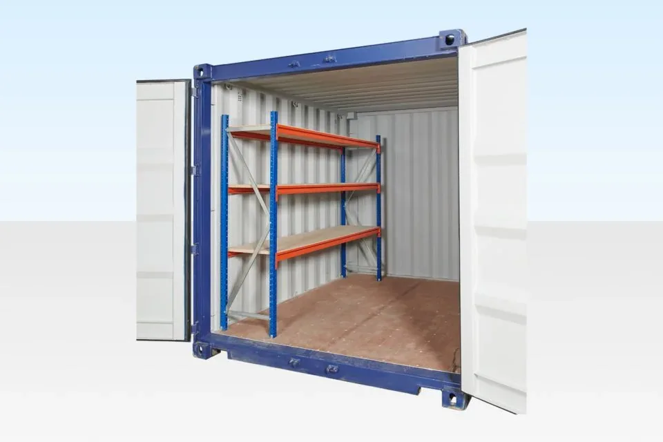 Shipping Container Racking Kit | 3-Tier Steel Shelving